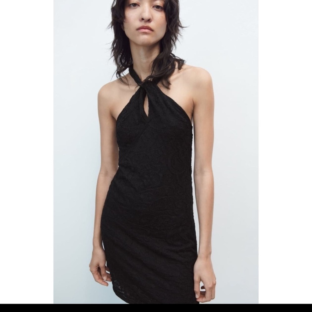 NWOT Zara jacquard knit mini dress